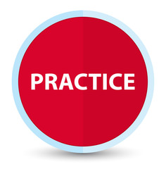 Practice flat prime red round button