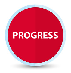 Progress flat prime red round button