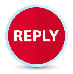Reply flat prime red round button