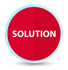 Solution flat prime red round button