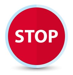 Stop flat prime red round button