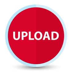 Upload flat prime red round button