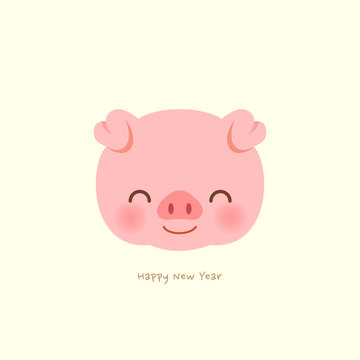 Cute pig.Happy New year