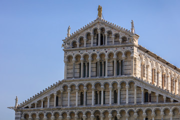 Fototapeta na wymiar Cathedral at Piazza dei Miracoli in Pisa