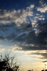 dramatic sky with clouds