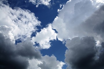 blue sky with white clouds