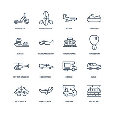 Golf cart, gondola, hang glider, hatchback, haul, light rail, Je
