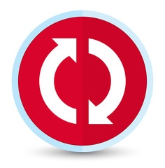 Update icon flat prime red round button