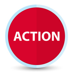 Action flat prime red round button
