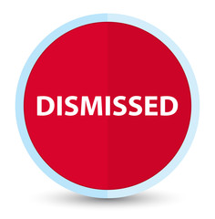 Dismissed flat prime red round button