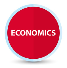 Economics flat prime red round button