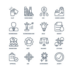 Accept, Achievement, Aim, Approval, Attitude, Clap, Businessman