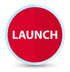 Launch flat prime red round button