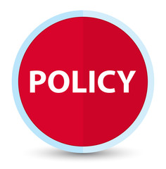 Policy flat prime red round button
