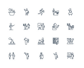 Teacher, Businessman, Swat, Marketing Manager, Obstetrician and