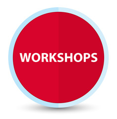 Workshops flat prime red round button