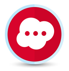 Brain icon flat prime red round button