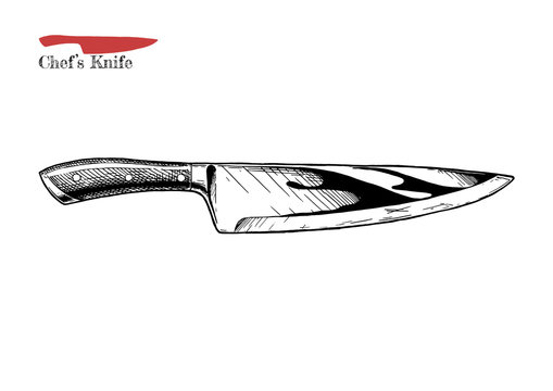 illustration of chef's knife