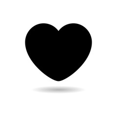 Heart icon, flat style. Vector