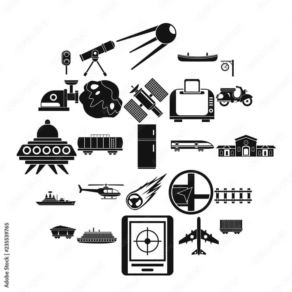 Poster advanced technology icons set. simple set of 25 advanced technology vector icons for web isolated on