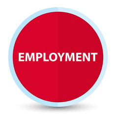 Employment flat prime red round button
