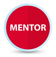 Mentor flat prime red round button