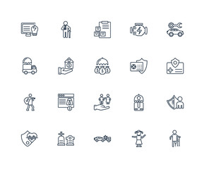 Fracture, Child, Accident, Funeral, Heart insurance, Vehicle rep