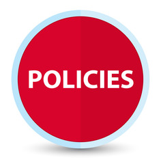 Policies flat prime red round button