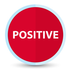 Positive flat prime red round button