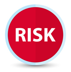 Risk flat prime red round button