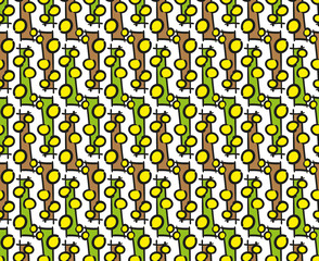 abstract doodle trunk pattern