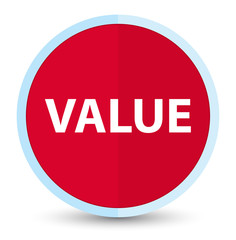 Value flat prime red round button