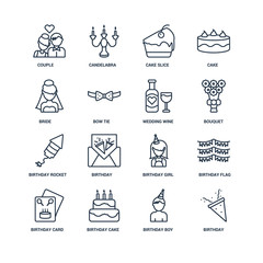 Birthday, Birthday boy, cake, card, Flag, Couple, Bride, birthda