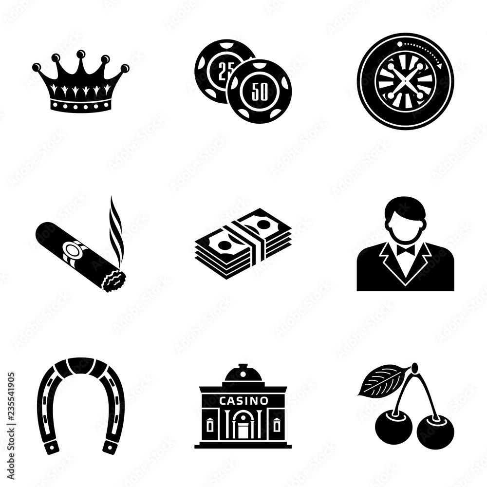 Poster establishment icons set. simple set of 9 establishment vector icons for web isolated on white backgr