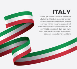 Fototapeta na wymiar Italy flag, vector illustration on a white background