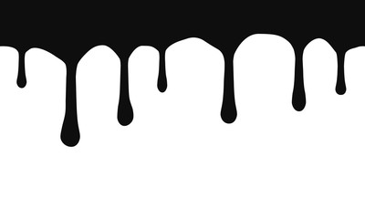 Current drops. Current inks. Paint dripping. Dripping liquid. Current paint, stains. Paint flows. Vector illustration. Vector, isolated