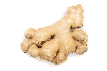 fresh Ginger root isolated on white background