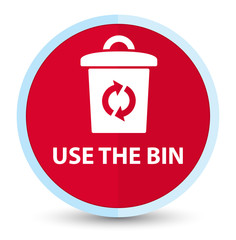Use the bin flat prime red round button