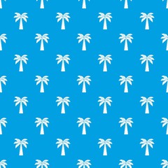 Palm pattern vector seamless blue repeat for any use