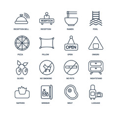 Luggage, Meat, Minibar, Napkins, Nightstand, Reception bell, Piz