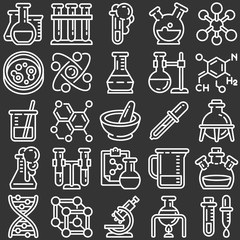Planets icon set. Outline set of planets vector icons for web design isolated on gray background
