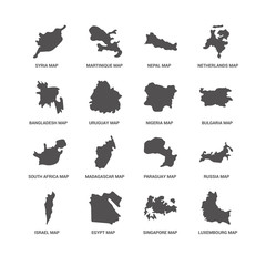 Luxembourg map, Uruguay Syria Martinique Russia Paraguay Madagas
