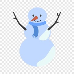 Snow man icon. Flat illustration of snow man vector icon for web design