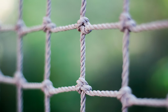 Knotted Rope Net Close Up