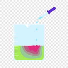 Pipette beaker icon. Flat illustration of pipette beaker vector icon for web design