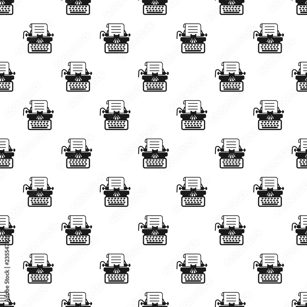 Poster antique typewriter pattern seamless vector repeat for any web design