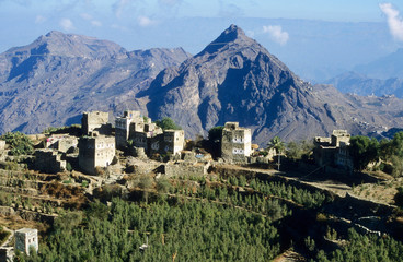 Fototapeta na wymiar Jemen. The landscape of the mountains
