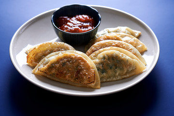 asian food. fried dumplings
