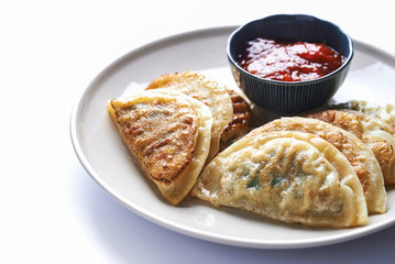 asian food. fried dumplings