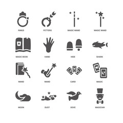 Magician, Shark, Hide, Moon, Magic, Rings, Magic book, Wand, Dov